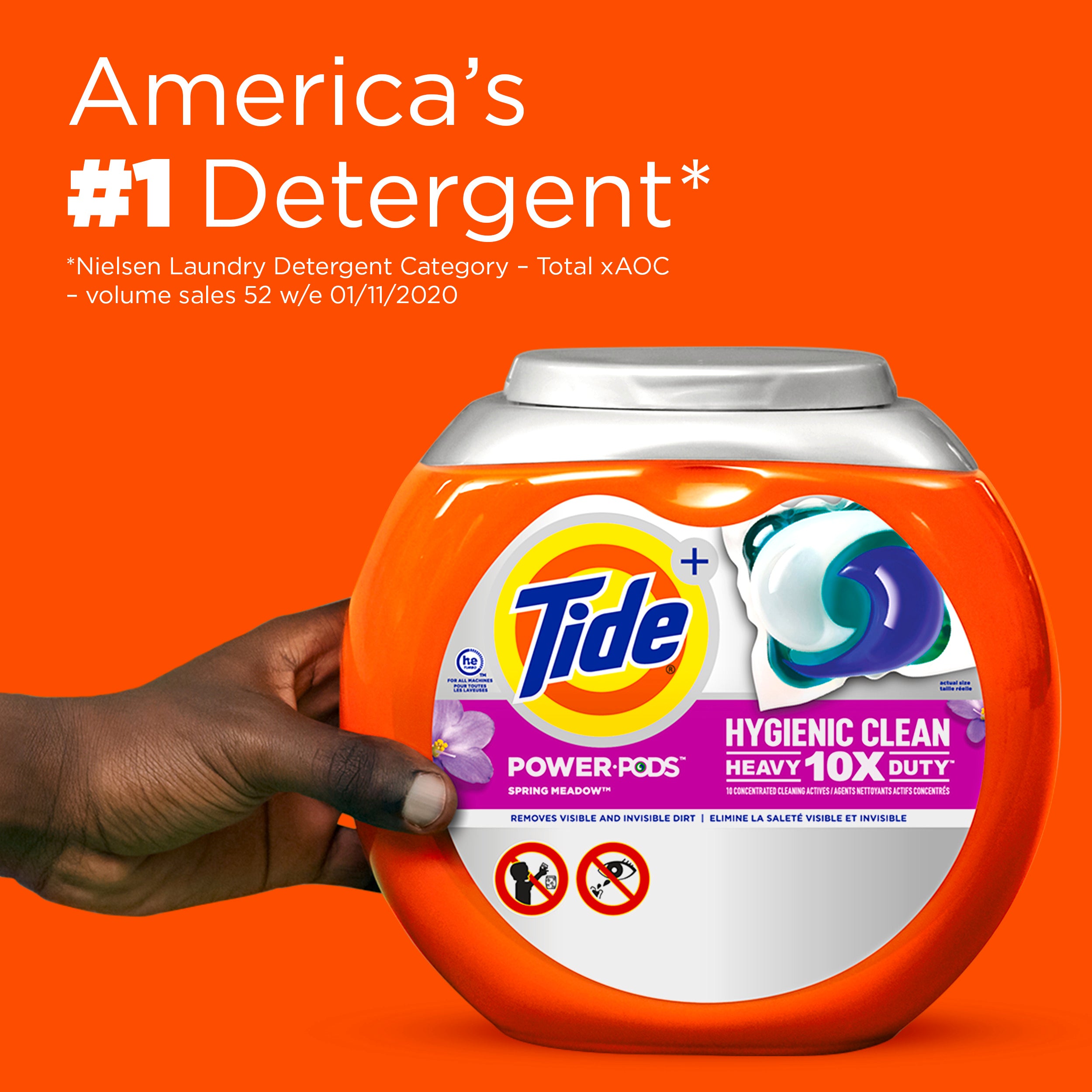 Tide Hygienic Clean Power Pods Spring Meadow, 48 Ct Laundry Detergent Pacs