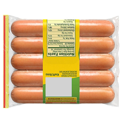 Oscar Mayer Turkey Uncured Franks Hot Dogs, 10 ct. Pack