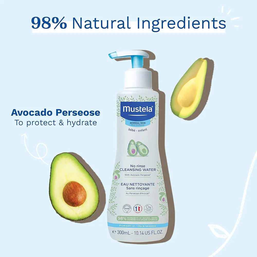 Mustela No-Rinse Baby Cleansing Water with Avocado 300ml