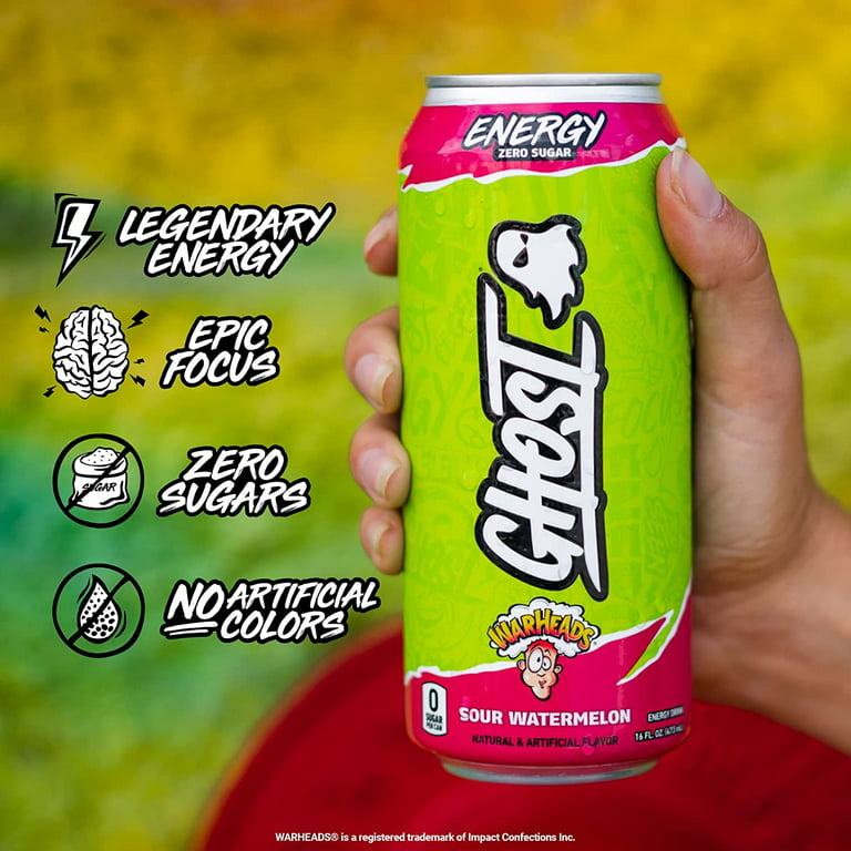 Ghost Energy drink warheads sour watermelon