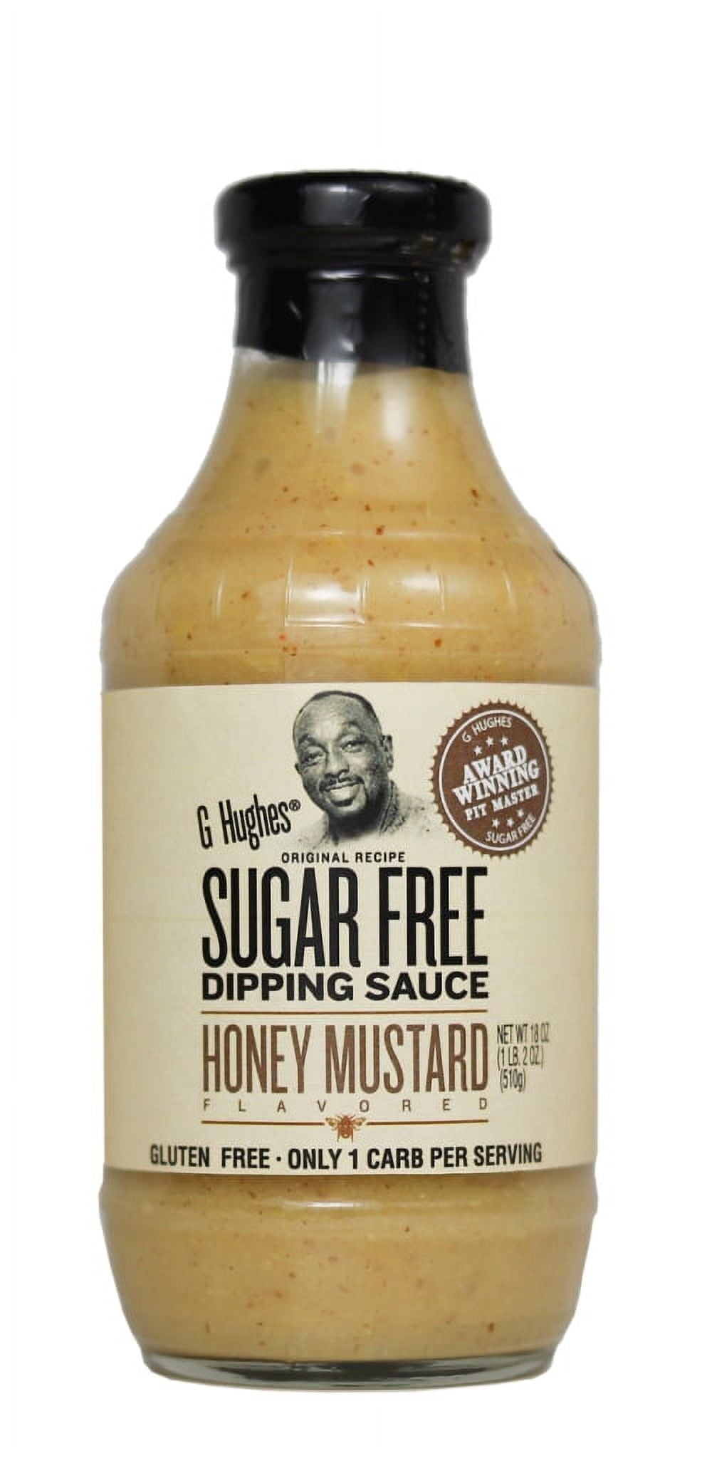 G Hughes Sugar Free Honey Mustard Sauce, 18 oz bottle