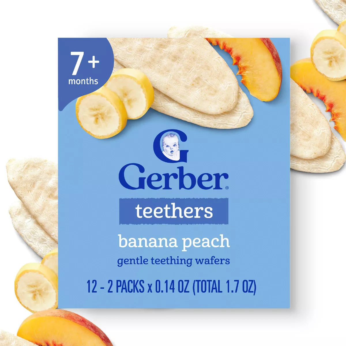 Gerber Teethers Strawberry Apple Spinach Baby Teething Wafers - 12ct B ...