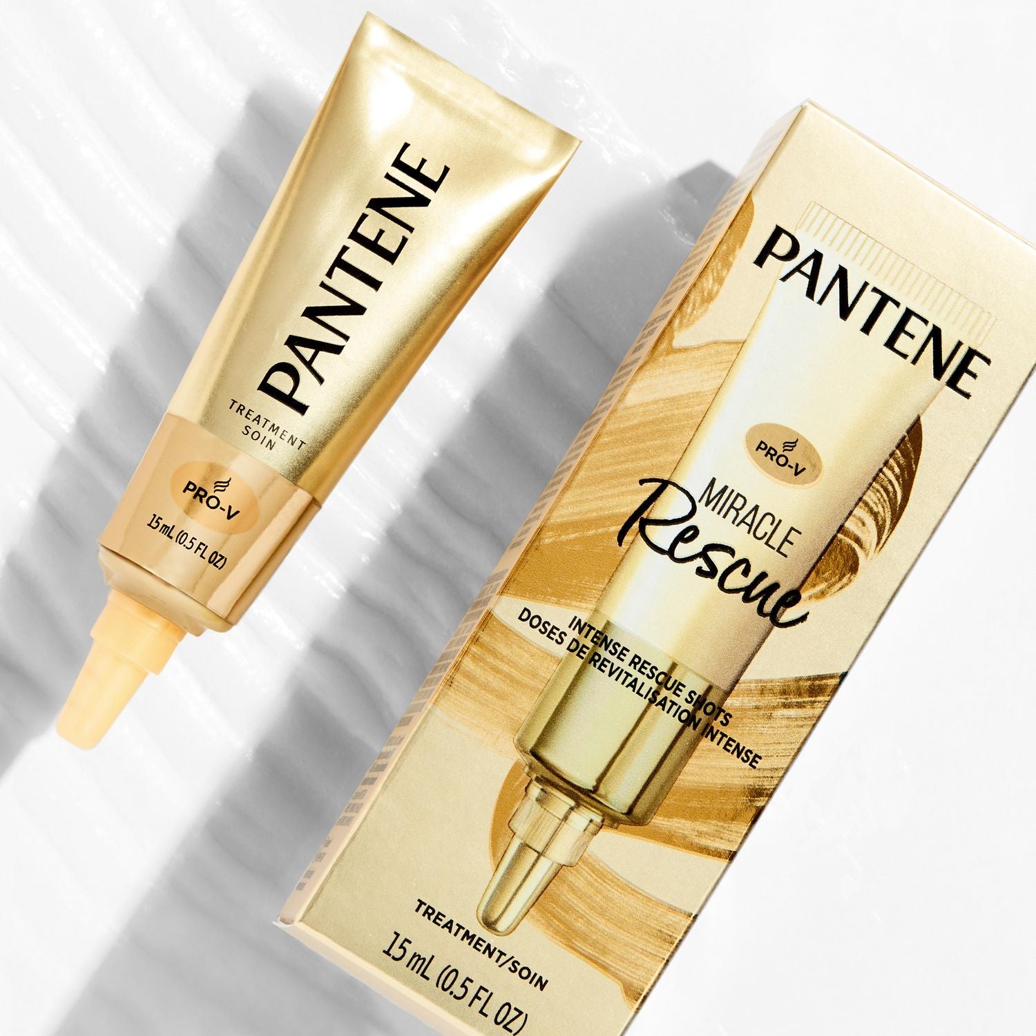 Pantene Hair Mask Miracle Rescue Shots, Intensive Repair Treatment for Damaged Hair, 4 count 0.5 oz Each