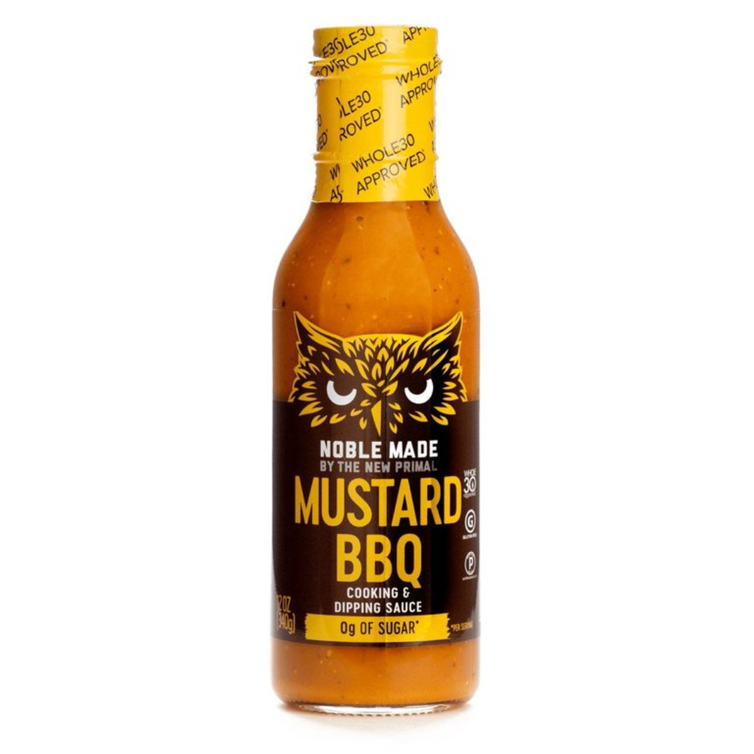 The New Primal Paleo Mustard Bbq Sauce 12 oz Glass Bottles