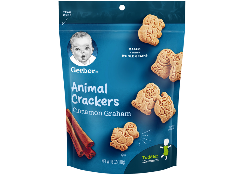 Gerber Cinnamon Graham Animal Crackers 12+ Months,