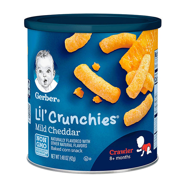 Gerber lil crunchies 42g mild cheddar