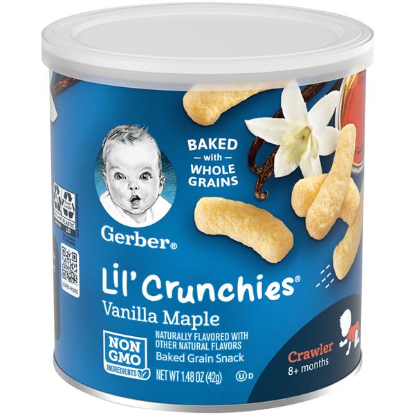 Gerber lil crunchies 42g vanilla maple
